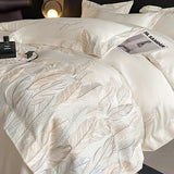 4Pcs Cotton 100% Light Luxury High-End Style 140 Long Staple Cotton Full Set Of Bedding Duvet Cover 200x230 220x240 Four Seasons