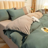 Solid Pink Fashion Style Bedding Set Twin Full Queen Size Duvet Cover Set Adults Kids Simple Korean Bed Flat Sheet Pillowcases