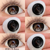 1 Pair(2pcs) Clever Brown/Black-Gray/Coffee Big Eye Enlarging Colored Contact Lenses 14.5mm Half Yearly High Moisture