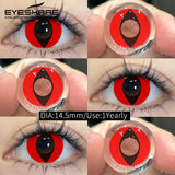 Halloween Red Contact Lenses 2PCS Crazy Style Coplay Color Contact Lenses for Eyes Anime Accessories Red Beauty Lenses