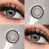 2Pcs Brown Iris Colored Contact Soft Lenses Prescription Makeup Beautiful Pupils