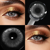 Brown 14.50mm Natural Colored Contact Lenses with Prescription 6 Months Disposable Soft Lens for Eye Cosmetic