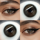 14.5mm Colored Contact Lenses 6 Months Use Soft Gradient Brown Eyes Contacts Daily Makeup Eyewear