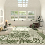 French Green Living Room Decoration Carpet Small Fresh Home Lounge Bay Window Non-slip Rug Luxury Balcony Bathroom Kitchen Rugs