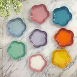 Plum Blossom Small Plate 14cm Sauce Plates French Cool Color Cake Dish Gradual Spit Bone Dishs Tableware Ceramic Dessert