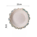 Vintage Relief Western Style Dish with Antique Ceramic Tableware Salad and Dessert Dish