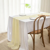 Beautiful Soft Chiffon Table Runner Tablecloth Wedding Bridal Party Home Decor Chair Sash Party Decoration Banquet Supplies 1pc