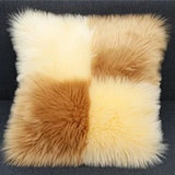 Includes Pillow Insert Living Room Sofa Pillow Cushion Color-blocked Plush Cushion Cover Machine-washable Sofa Pillow Home Decor