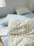 Fre Sle Pure Cotton Bedding Set 40 Tead Count 4-Piece Quilt Cover eet Fitted eet Pillowcase Set for Students