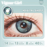 2pcs Half-year Color Contact Lenses Cosmetic Cosplay Pupils Halloween Beauty Women Makeup Blue and Purple Gradient