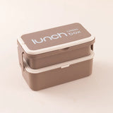 Single/Double Layer Lunch Box Portable Bento Box with Cutlery Lunchbox Kids School Microwaveable Food Storage Container