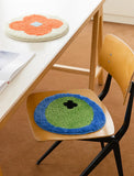 Tufting Seat Mat Soft Round Square Floral Splash Firework Floor Chair Sofa Cushion Pad Home Office Chic Cozy Decor 40x40cm