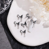 10PCS Gothic Style 3D Alloy Nail Art Charms Skeleton Cross Accessories Parts For Halloween Nail Decoration Design Supplies Tool