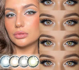 Natural Color Contact Lenses For Eyes 1Pair Multicolor Lens Soft Yearly Blue Eye Contact Beautiful Pupils Beauty Makeup