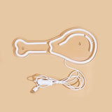 Chi-buy LED Neon Chicken drumstick USB Powered Neon Signs Night Light 3D Wall Art Bedroom Living Room Decor Lamp Signs