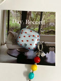The Blue Background Is Red Heart + the Pendant Is Suitable for Apple for Airpodspro2 Case/For Airpodspro Case/For Airpods4 Case/For Airpods3 Case/For Airpods2 Case/Fashionable Women's Earphone Case/Simple Earphone Case