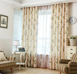 American High-end Pastoral Large Flower Blackout Curtains Living Room Bedroom Curtains