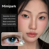 14.2mm Natural Y2K Colored Contacts 2pcs 6 Months Glossy Shiny Eye Lenses Soft Makeup Lenses
