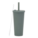 700ml,Double-Layer Straw Cup/MUG,Drinkware,Environmentally Friendly Plastic,Large Diameter,Transparent Milk Tea Cup,Holiday Gift
