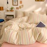 New All-cotton Class A Striped Washed Cotton Quilt Cover Skin-friendly and Comfortable Bedding Covers 160X210 220X240