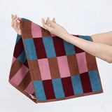 Color Matching Pure Cotton Towels Yarn-dyed Face Soft Towel Class Long-staple  Absorbent Bath Towel  Kids Towel