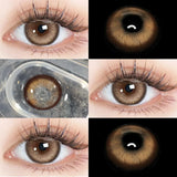1 Pair of Natural Colored Contact Lenses Prescription 14.5mm Half Year Disposable Small Pupil Myopia Color Contacts
