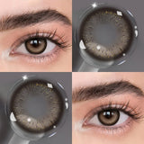 1 Pair of Natural Colored Contact Lenses Prescription 14.5mm Half Year Disposable Small Pupil Myopia Color Contacts