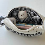 Stationery Storage Bag Portable School Organizer Multifunctional Pencil Bag Creative Canvas Pencil Pouch For Classroom College