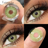 1Pair Colorful Contact Lenses Fashion Beautiful Colorcon Eyes Lenses Cosmetics Gray Lens Brown Contacts Lens Eye Yearly