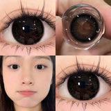 2PCS  Colored Contact Lenses Beautiful Pupil Color Circle Lens Prescription Yearly Natural 0-8 Degrees  Fast Shipping
