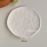 White Premium Ceramic Plate Vegetable Plate Household Western Food Steak Plate Fruit Dessert