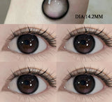 1Pair Color Contact Lens Black Pupils High Quality Myopic  BrownEyes - 1 to- 8 Diopter Contact Lenses 1 Year Fast Shipping