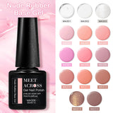 7ml Rubber Base Nail Gel Polish Nude Milky White DIY Nail Art Soak Off Gel Polish Semi Permanent Painting UV Vernis