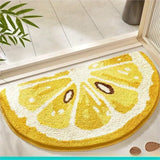 Wool Fruit Shaped Bath Rug  Non Slip Bathroom Mat Soft Decorative Floor Carpet for Bedside Living Room Nursery