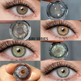 2PCS Contact Lenses for eyes Prescription Myopia yearly Dioptric Lens Siri-Series Cosmetic Color Lens Eye with degree