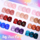 Wine Red Jelly Gel Nail Polish Glitter Nude Translucent Quick Extension Gel Semi Permanent Varnish UV Gel Nail Art 1