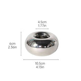 Ceramics Candle Holder Circular Silvery Candlestick Home Desktop Modern Simplicity Decor DIY Office Supplies Aromatherapy Gifts