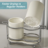 Chopsticks holder,Utensil Holder with 2 Compartments, Stainless Steel Utensil Drying Rack with Drain Tray,Forks, Knives, Spoons