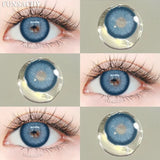 1pair Colorcon Contact Lenses Green Color Lens Natural Brown Eye Contacts Gray Pupils Beautiful Cosmetic Yearly Lenses