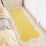 Special-shaped Runner Rug Pink Plaid Bow Bedroom Bedside Carpets Fashionable Ins Creative High-end Coffee Table Mats 러그 Alfombra