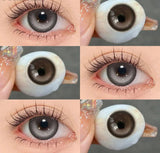 1Pair 0~-8.00 Myopia Lenses Brown Color Contact Lenses with Prescription Gray Beautiful Pupil Contact Lens with Degree