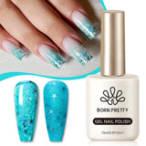 15ml Aurora Glitter Gel Nail Polish Iridescent Pearl Shimmer Effect Soak Off UV LED Manicure Varnishes