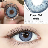 New 1pair Colored Contact Lenses for Eyes Blue Natural Look Brown Eye Lenses Cosmetic Beauty Pupils