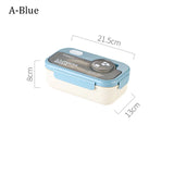 Kids Lunch Box for School, Larger Capacity Bento Box with Tableware, Plastic Snack Box, Microwavable Food Container