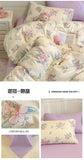 Washed Cotton Pastoral Girls Flower Bedding Sets Bed Linens Quilt Cover Sheet Set Simple Bedspread High Quality Home Textiles