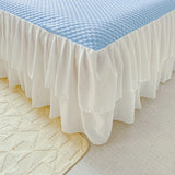 2/3pcs Summer Cooling Princess Bed Skirt Set Class A Mattress Cover Single Soft Mat Room Decor Bedspread Ice Silk Bean Cool Mat