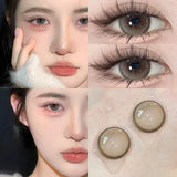 1 Pair New Eyes Contacts Lenses with Myopia Diopter Eyes High Quality Nature Soft Lens Beauty Pupil Annual Fast Shipping
