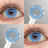 2Pcs 6 Months Purple Cosplay Contact Lenses 14.5mm Big Diameter Anime Colored Pupils Soft Eye Lenses
