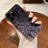 Fashion Glitter Gradient Purple Feather Transparent Shockproof Protection Case for iPhone 15 14 Pro 13 12 11 Pro Max Phone Cover