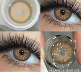 1 Pair Colored Contact Lenses for Eyes Brown Contacts Lenses Fashion Blue Lenses Yearly Gray Pupils Lens Beauty Makeup